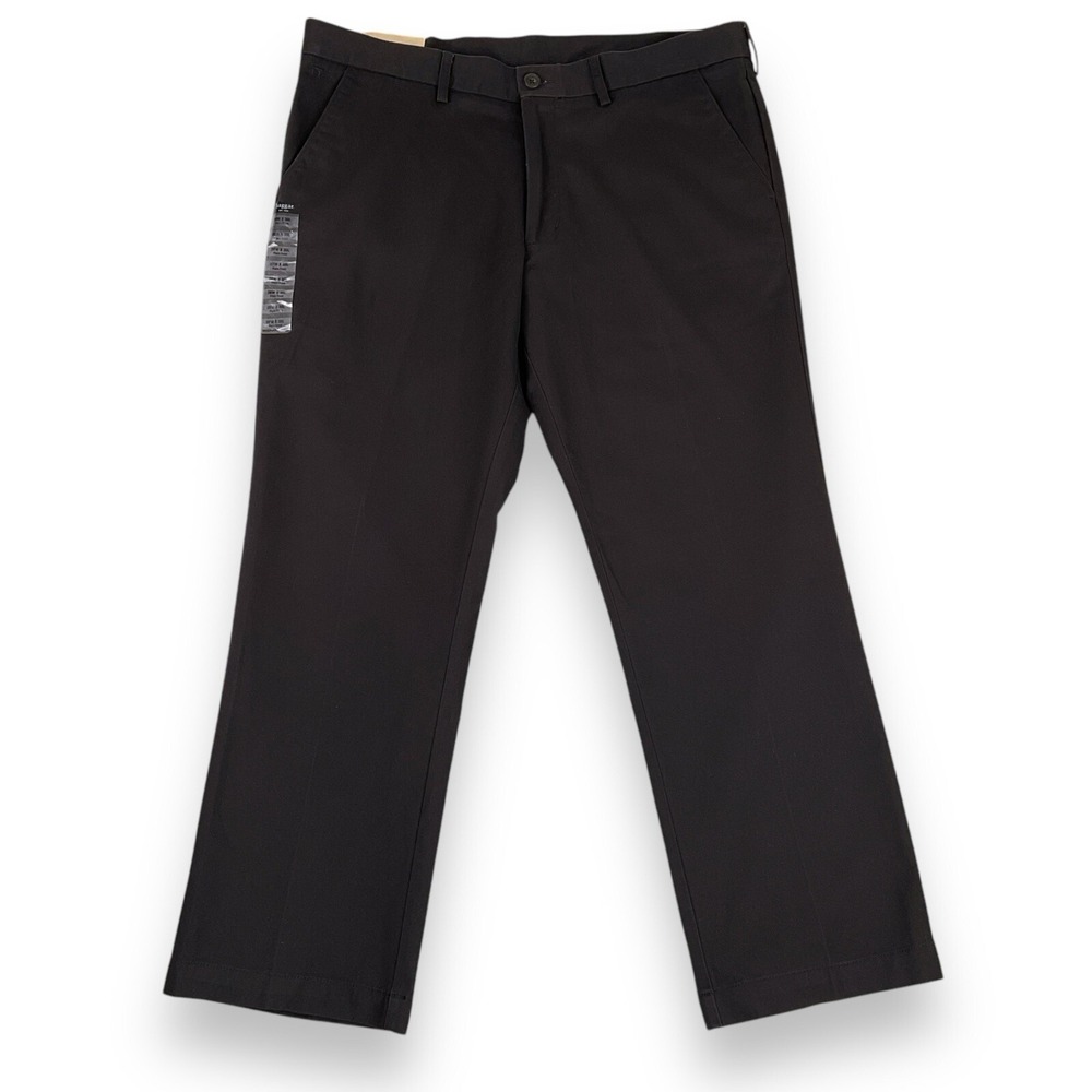 Haggar Pants Men 38x30 (ACTUAL 38x29) Black Straight Leg Chino NWT